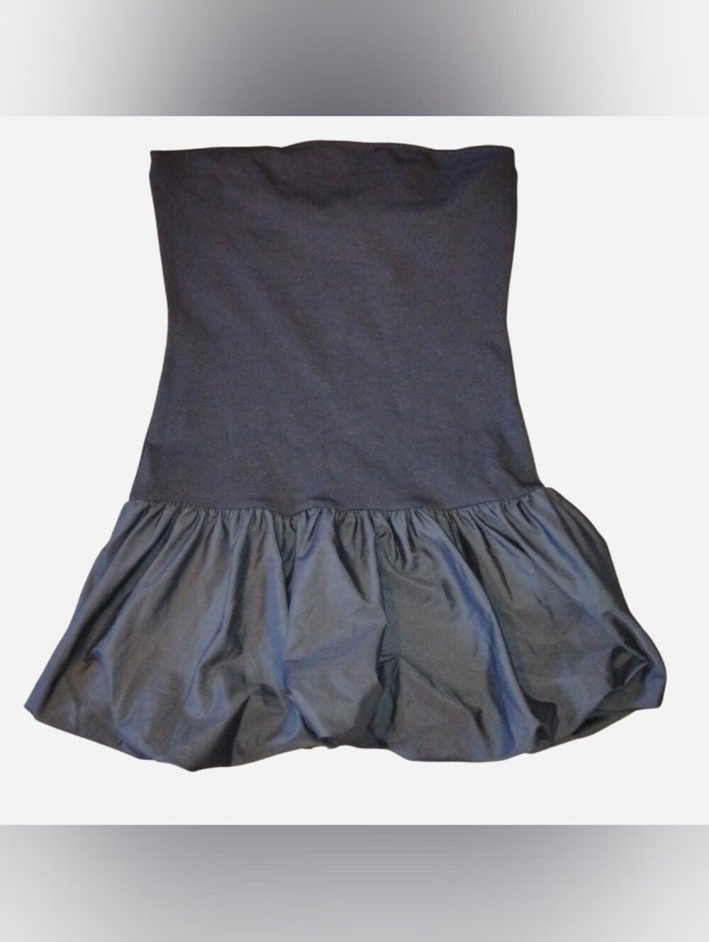 NWT GLG Good Luck Gem Black Strapless Bubble Hem Mini Dress - Size M